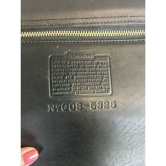 Vintage Coach Madison British Black Leather Briefcase Messenger Laptop Bag 5325 - Picture 14 of 16